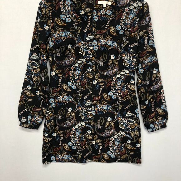WAYF Women Long Sleeve Floral Boho Polyester Dress Size Small Black B261 -23 - Picture 12 of 15